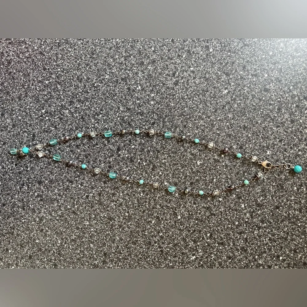 Glass bead, choker necklace - Picture 4 of 4